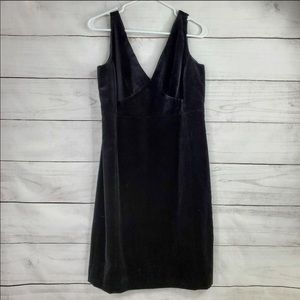 J. Crew Velvet V-neck Sheath Midi Dress